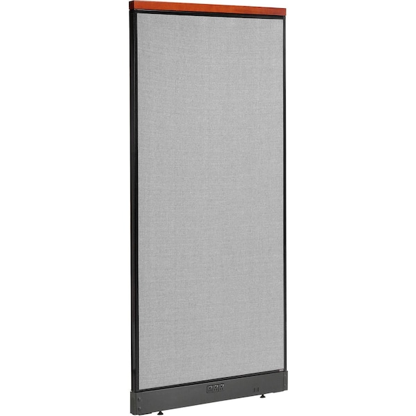 Interion By Global Industrial Interion Deluxe Electric Office Partition Panel, 36-1/4inW x 77-1/2inH, Gray 277544EGY - main